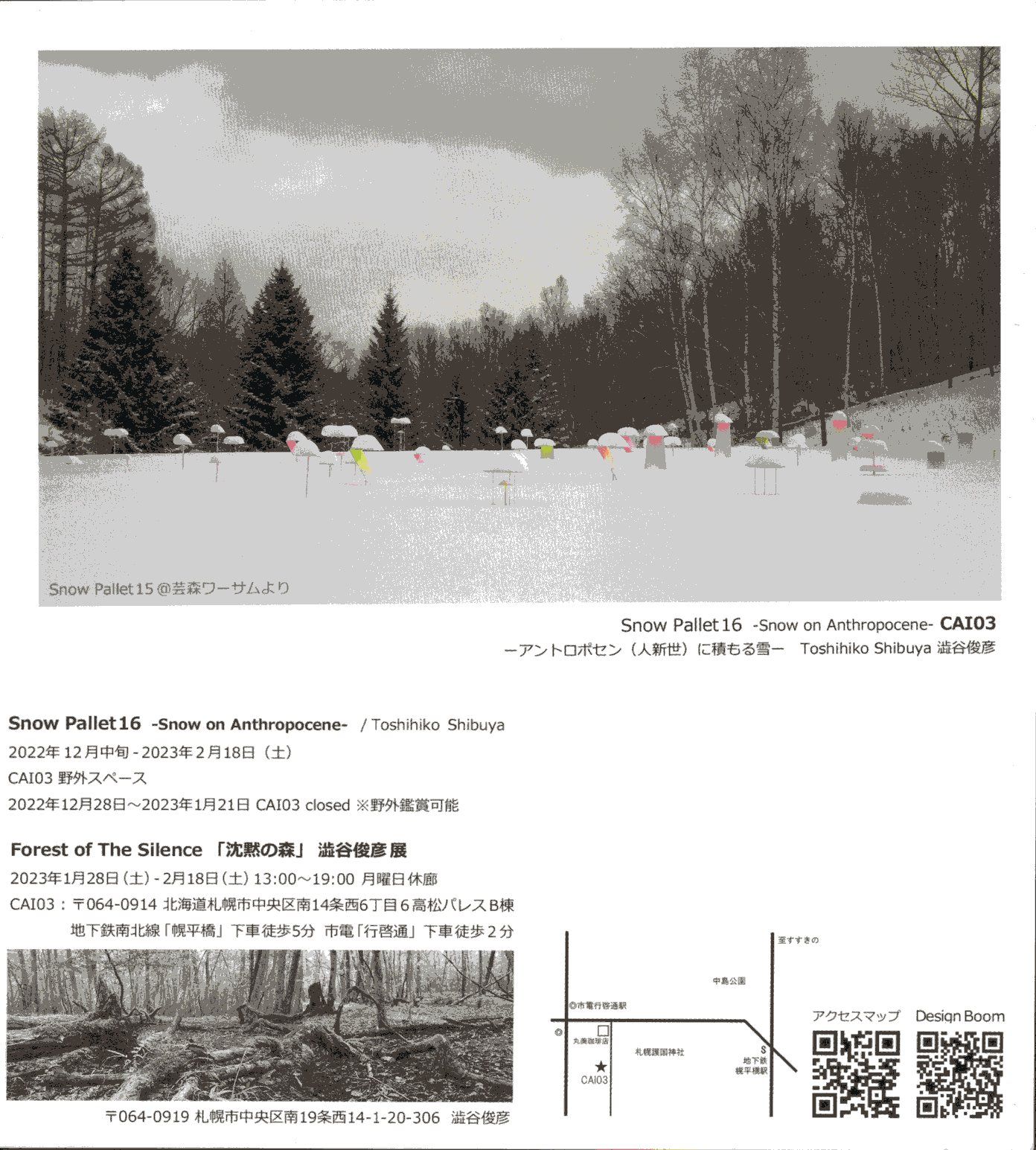 澁谷俊彦 『Snow pallet 16 -アントロポセン（人新世）に積もる雪-』 イメージ画像
